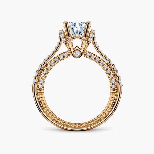 Pierścionek Savicki: złoty, diamenty